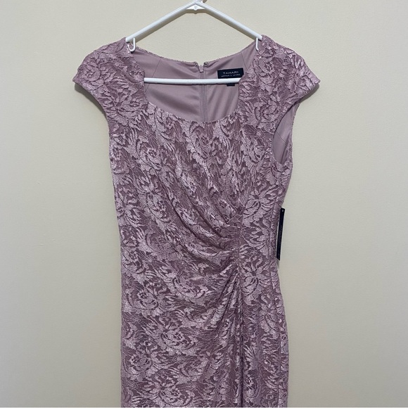 NWT Tahari Mauve/Pink Sequin Embellished Evening Formalwear Gown, Size 2 - Picture 3 of 6